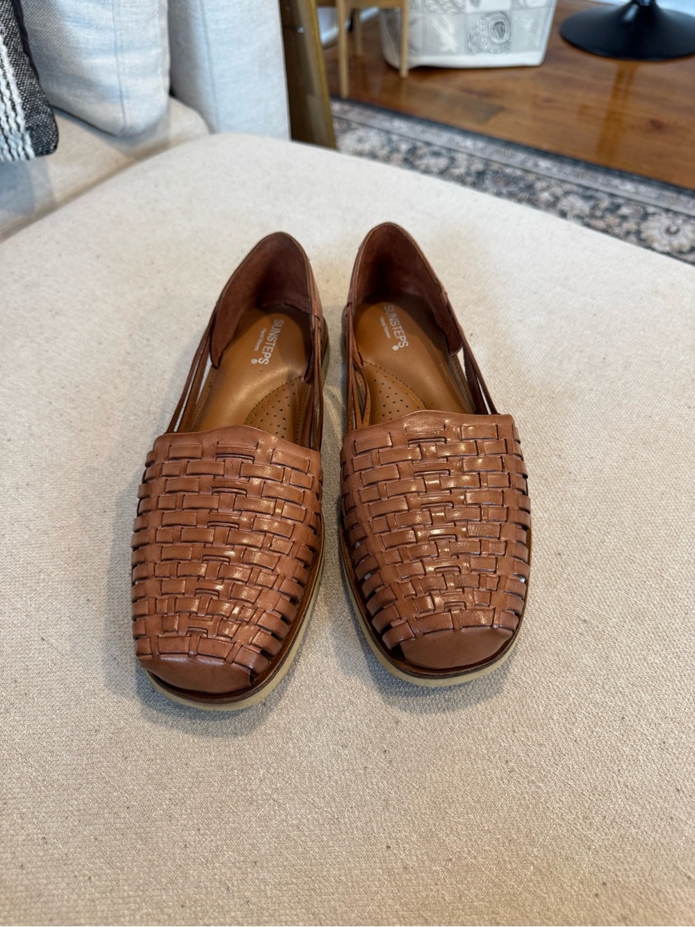 Sunsteps Woven Huarache Sandal Loafers, Brown, Men’s Sz 11 NWB - Picture 8 of 10